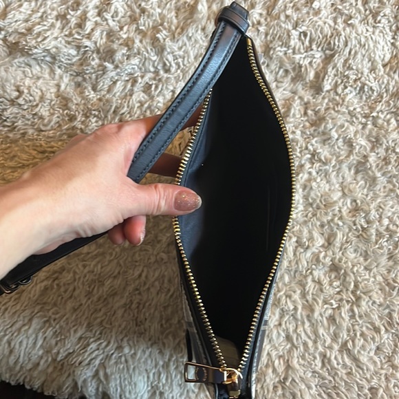 BEAUTIFUL 🤩 - Midnight, Gold, Tan & Cream Aid Coach Rowan File Crossbody Purse - Picture 5 of 9